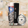 Custom Name Black Frog Puerto Rico Steel Tumbler MH23022104