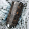 Personalized Name Bull Riding Stainless Steel Tumbler Wood Texture Ver 3