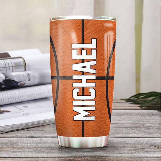 Premium Personalized Basketball To My Grandson Stainless Steel Tumbler