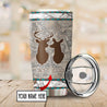 Deer Couple Custom Name Stainless Steel Tumbler 20Oz