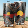 Aboriginal dots Zip pattern 3D design Stainless Steel Tumbler 20Oz