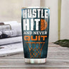 Premium Personalized Basketball Hustle Hit Stainless Steel Tumbler