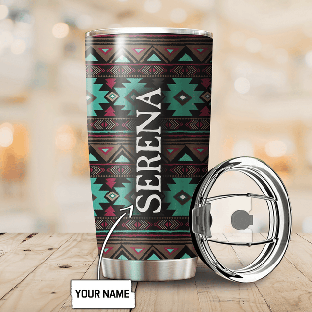 Customized Name Native American Steel Tumbler