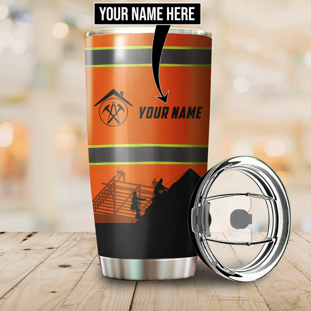 Custom Name - The Best Roofer 3D Tumbler LAM