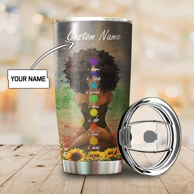 Personalized African Girl Stainless Steel Tumbler 20Oz TN DD08052102.S1