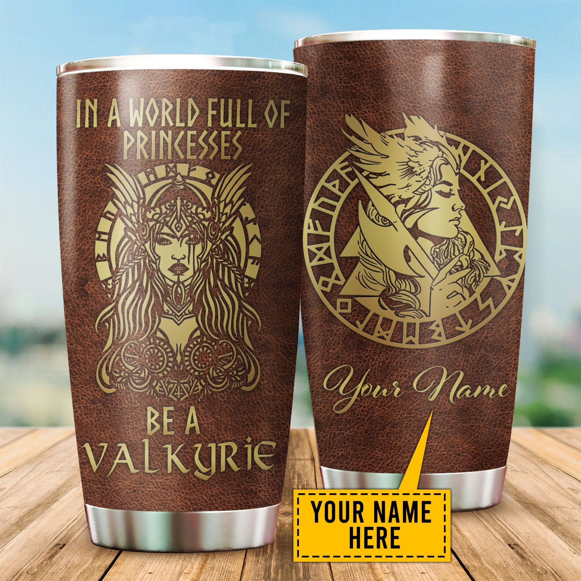 Customized Name Viking Steel Tumbler