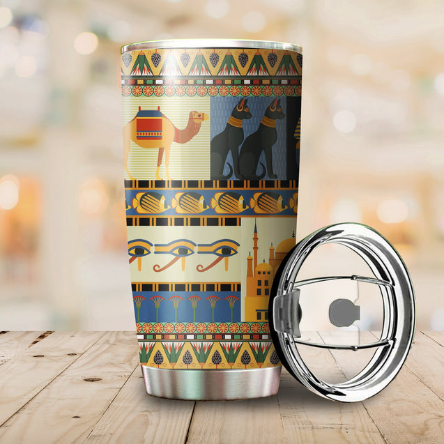 Ancient Egyptian Mythology Culture 3D print Stainless Steel Tumbler 20 Oz