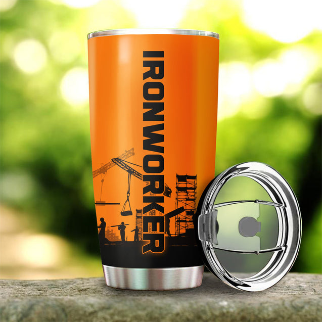 Ironworker In Jesus Name I Work Stainless Steel Tumbler 20Oz TN