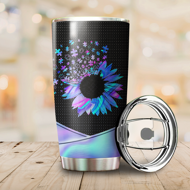 Autism Awareness Stainless Steel Tumbler Custom Name XT TNA08032104