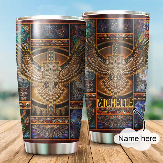 Customized Name Native American Steel Tumbler