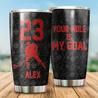 Hockey Stainless Steel Tumbler  Custom Name Custom Number XT