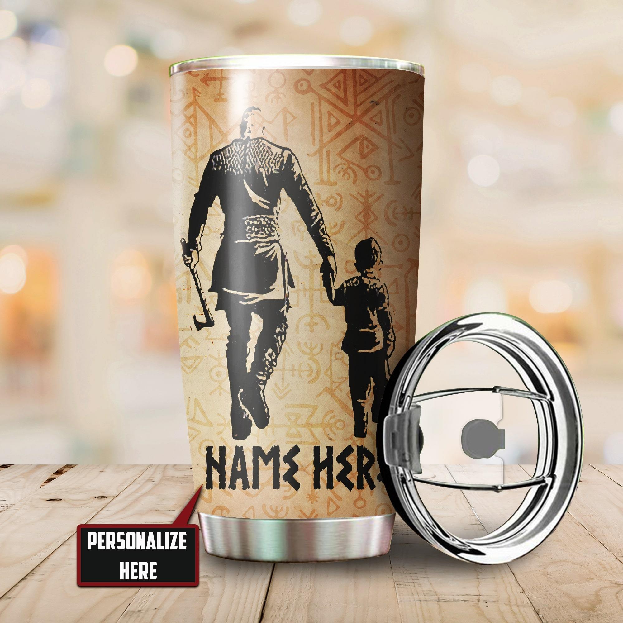 Customized Name Viking Steel Tumbler