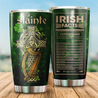 Irish Custom Name Stainless Steel Tumbler 20Oz PD03022102