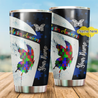 Autism Awareness Stainless Steel Tumbler  Custom Name XT