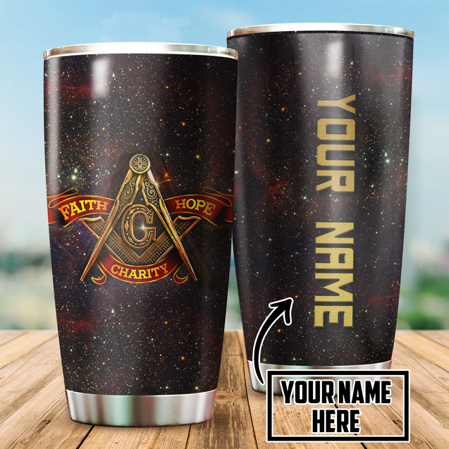 Freemason  Stainless Steel Tumbler Custom Name XT DA26022101