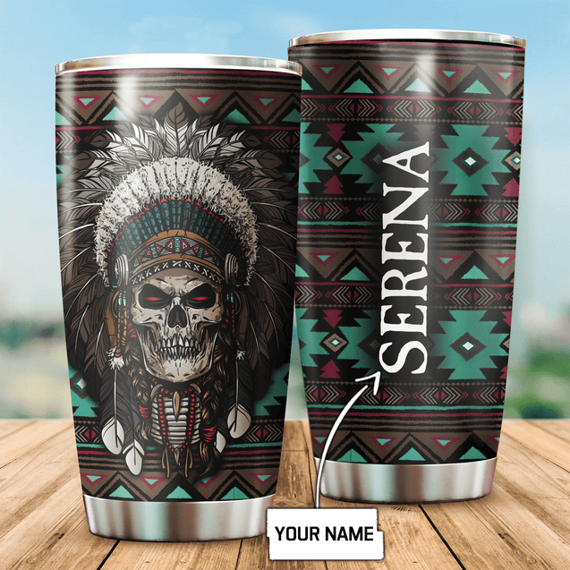 Customized Name Native American Steel Tumbler