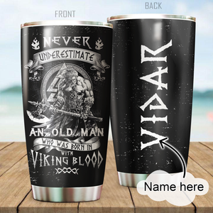 Customized Name Viking Steel Tumbler