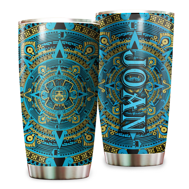 Aztec Mexico Personalized Name Stainless Steel Tumbler 20Oz