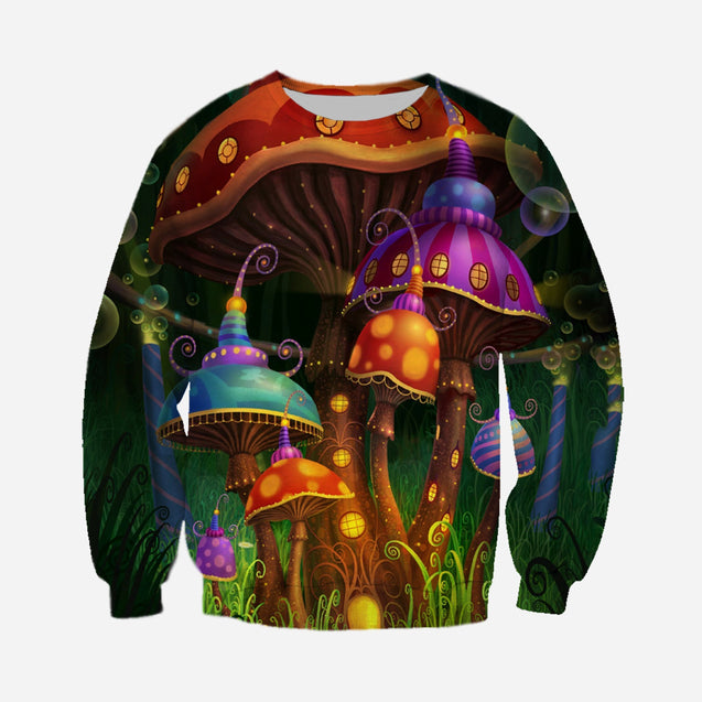 3D All Over Printed Halloween Mushroom Shirts and Shorts-Mushroom-RoosterArt-Sweatshirt-XS-Vibe Cosy™