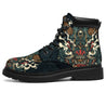 Oni Mask Tattoo Boots for Men and Women