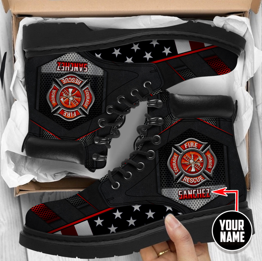 Customize Name Firefighter Boots For Men And Women TNA04022102