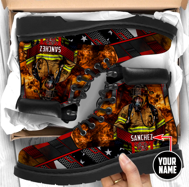 Customize Name Firefighter Boots For Men And Women TNA07022102