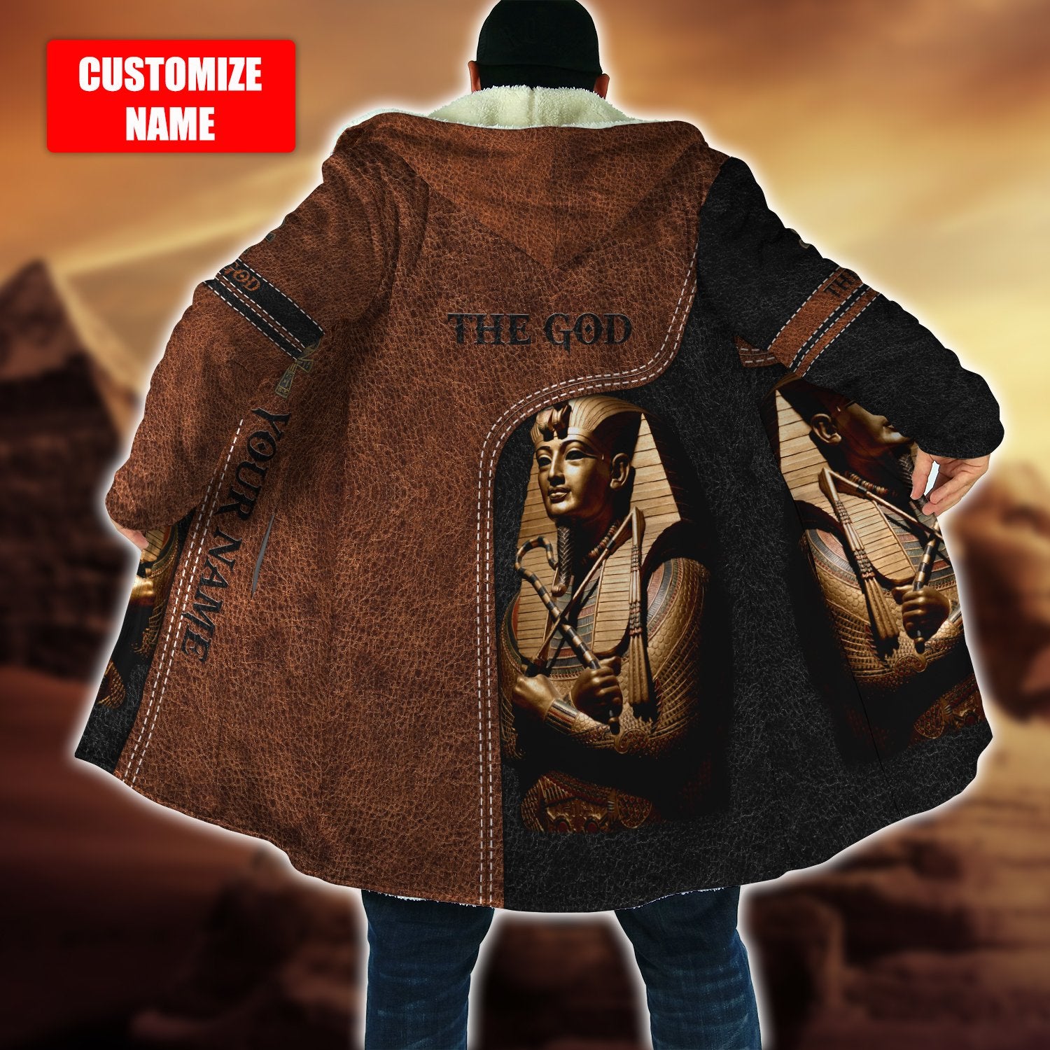 Custom name Pharaoh The God Ancient Egypt 3D design print Coat