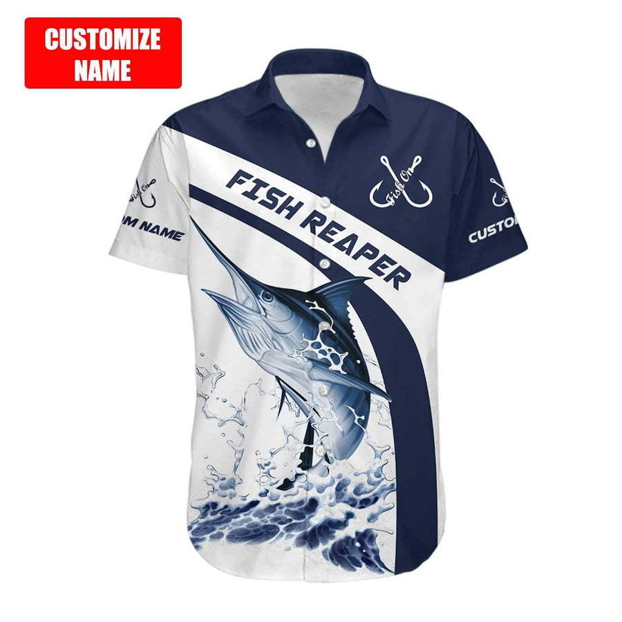 Custom name Marlin fishing 3D Design Fishing Hawaii Shirt