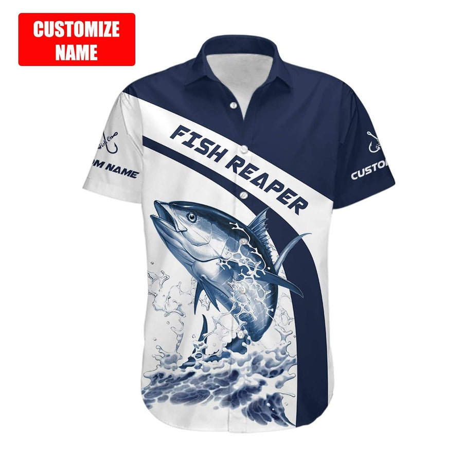 Custom name Tuna fishing 3D Design Fishing Hawaii Shirt