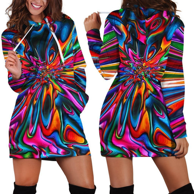 Hippie Lover Hoodie Dress TQH200704S1