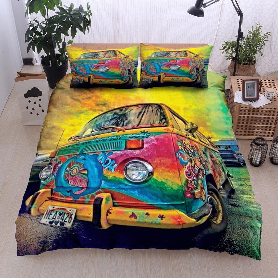 Happy Hippie Van Bedding Set TQH200736-BEDDING SETS-TQH-Twin-Vibe Cosy™