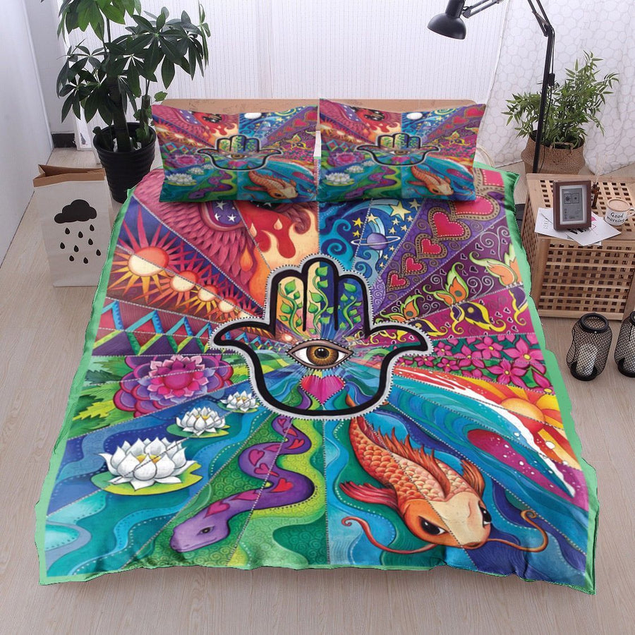 Hamsa Hippie Loving Bedding Set TQH200749-BEDDING SETS-TQH-Twin-Vibe Cosy™