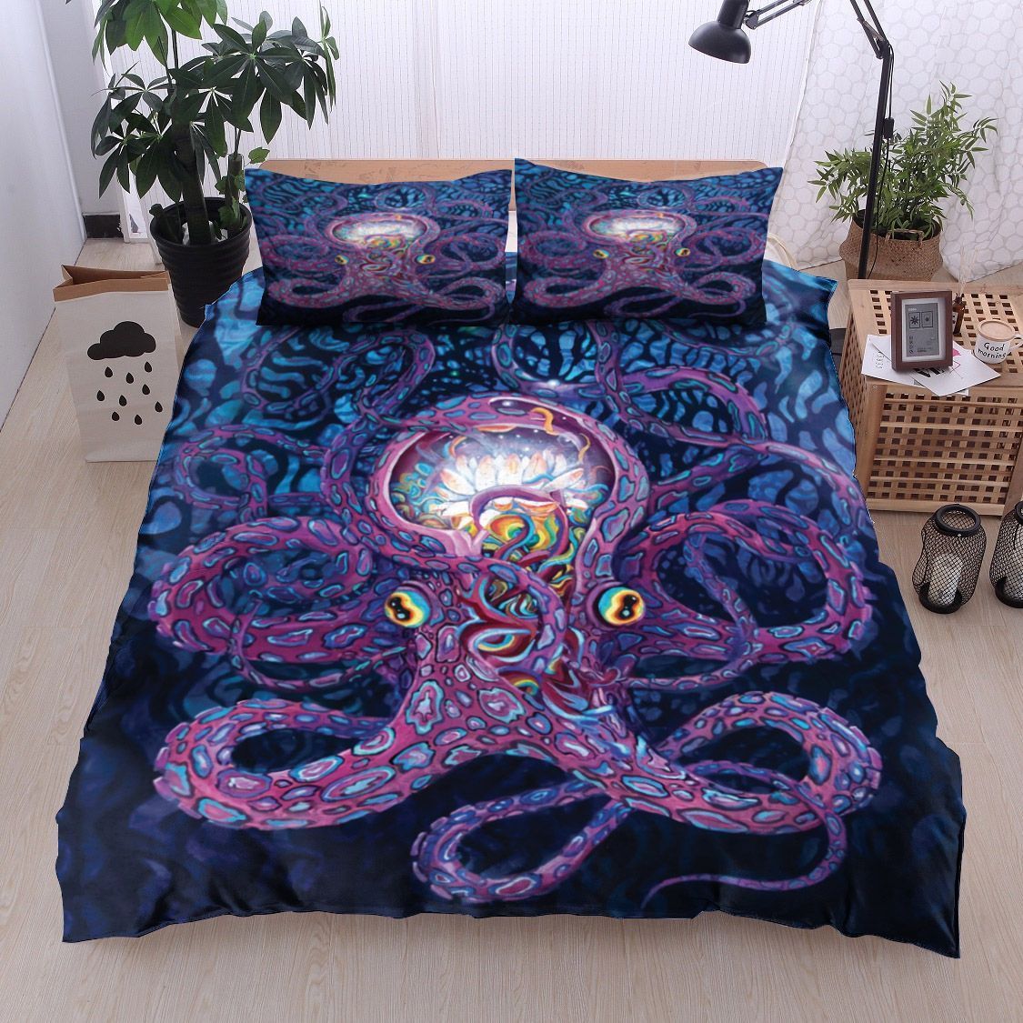 Hippie Octopus Bedding Set TQH200752-BEDDING SETS-TQH-Twin-Vibe Cosy™