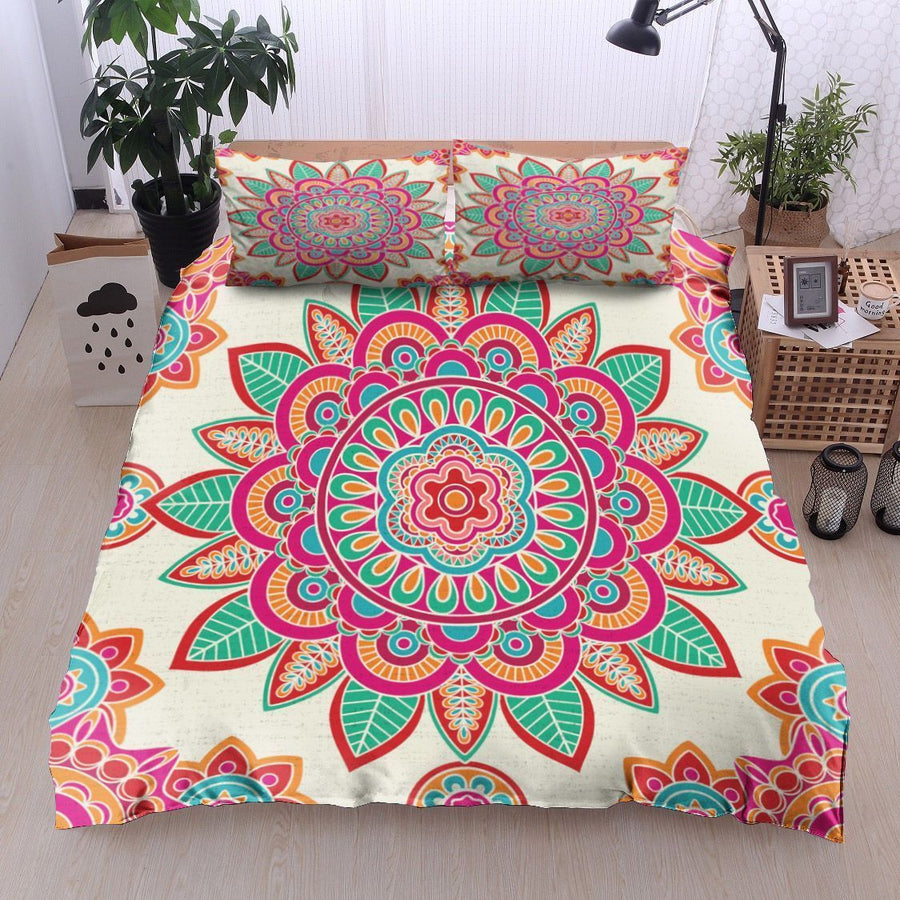 Hippie Flower For Good Nights Bedding Set TQH200768-BEDDING SETS-TQH-Twin-Vibe Cosy™