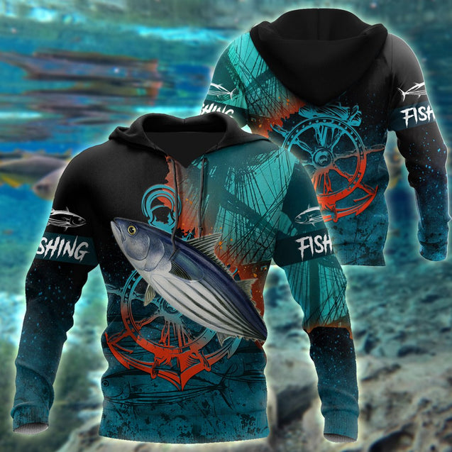 Saltwater Fishing on the helm 3D all over shirts for men and women TR030301 - Amaze Style™-Apparel