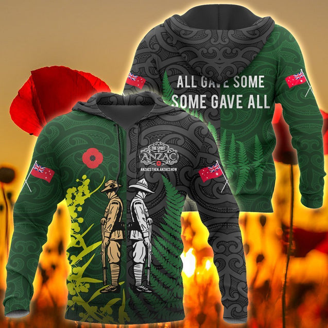 ANZAC day fern-wattle lest we forget Kiwi and Australia Soldier TR050302 - Amaze Style™-Apparel