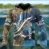 Sturgeon fishing Sport Camo Tattoos - Blue version TR070301 - Amaze Style™-Apparel