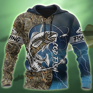 Cod fishing Sport Camo Tattoos 3d all over shirt for men and women TR120302 - Amaze Style™-Apparel