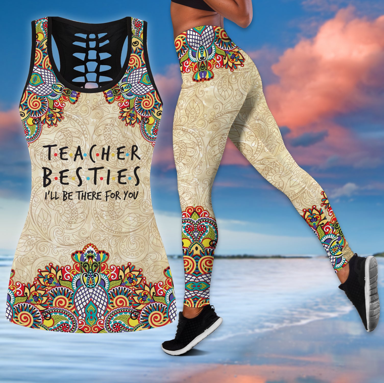 Besties - Be There For You From 6Ft Away Legging & Tank top