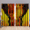 Aboriginal Rock Painting Hand Lizard Thermal Grommet Window Curtains