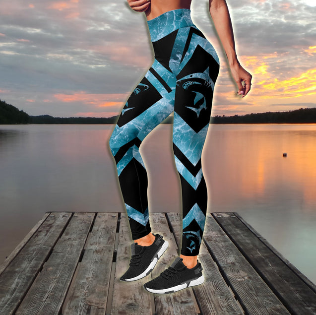 Shark fishing gear blue ocean Combo Legging + Tank TR2704203 - Amaze Style™-Apparel