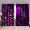 Aboriginal Australia Indigenous Purple The Lizard and The Sun Thermal Grommet Window Curtains