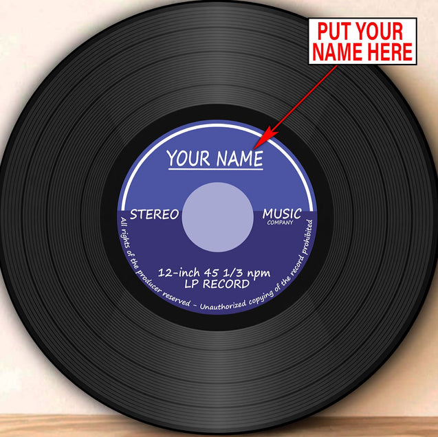 Customize Name Vinyl Record Circle Rug HHT05052101