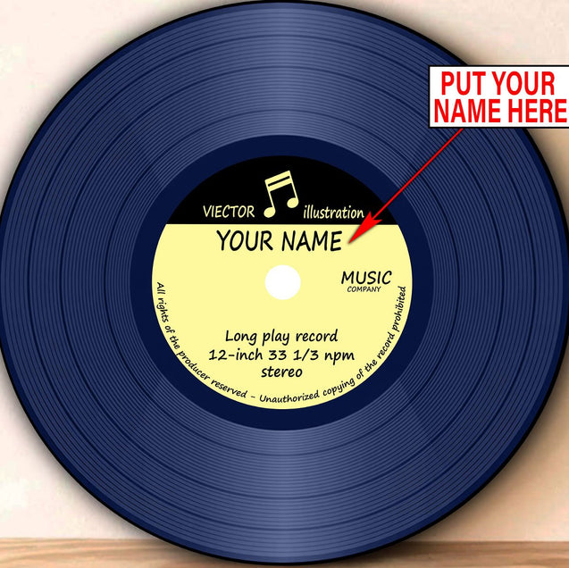 Customize Name Vinyl Record Circle Rug HHT10052107