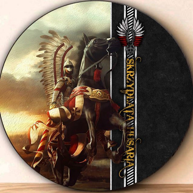 Premium Polish Winged Hussars Circle Rug