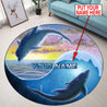 Customize Name Dolphin Circle Rug HHT22052103