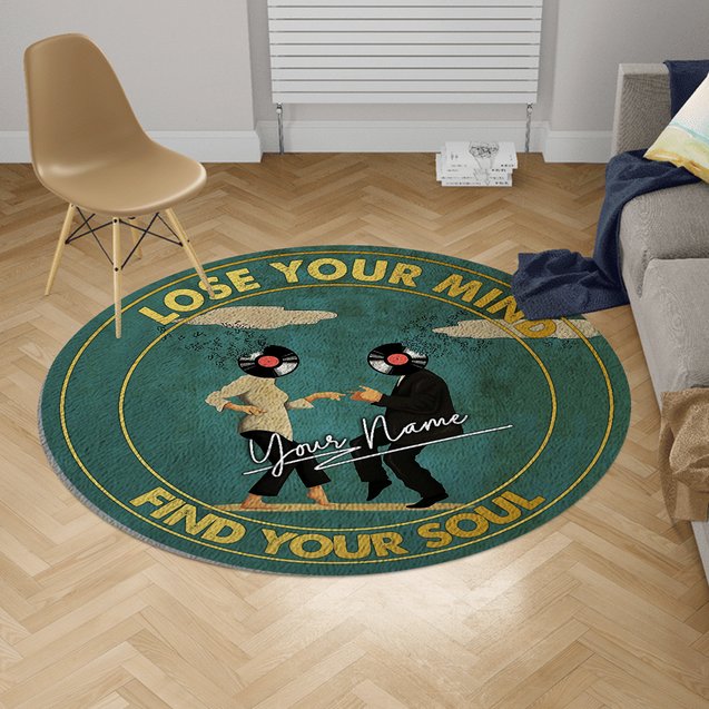 Customize Name Vinyl Record Circle Rug DA24052108