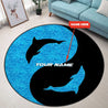 Customize Name Dolphin Circle Rug TNA25052104