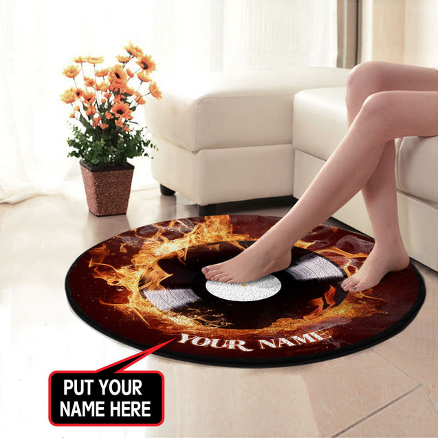 Customize Name Vinyl Record Circle Rug AM12052101