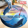 Customize Name Dolphin Circle Rug HHT22052103